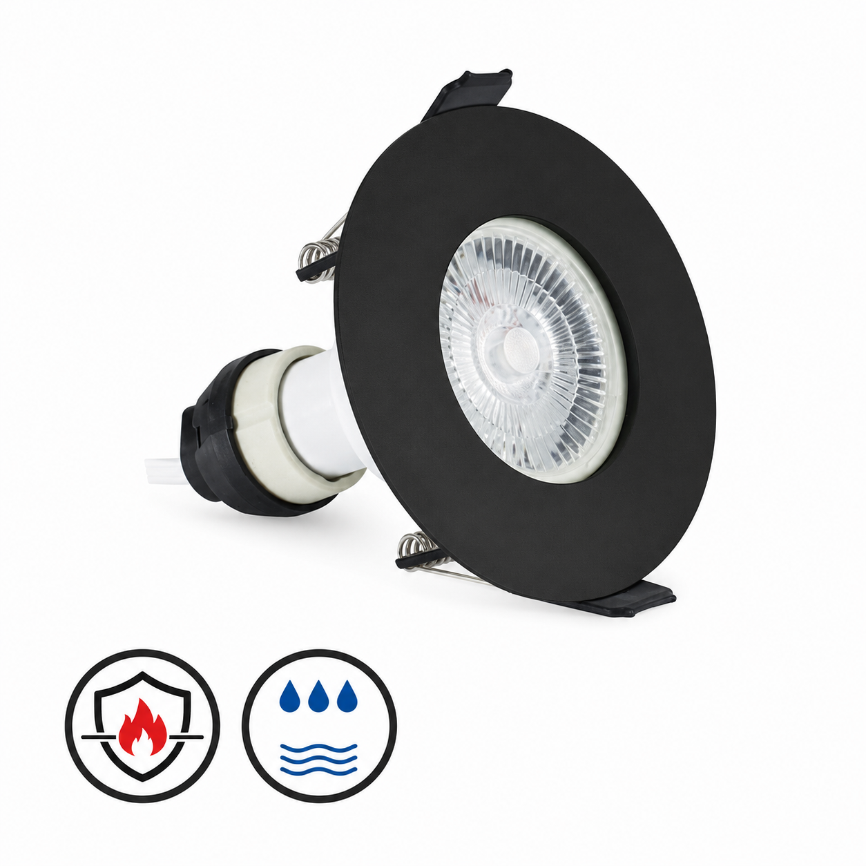 Lyora Brandwerende inbouwspotEvoFire IP65 zwart - ILDLFR70D028